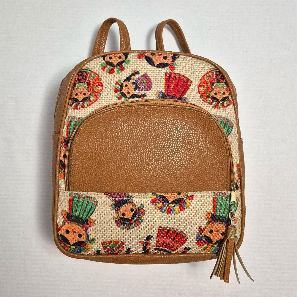 Mexican Le le Doll Backpack, Tan 100% Handcraft - New